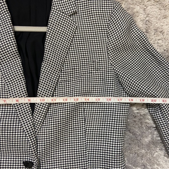 Theory Women's Houndstooth Blazer Classic Tailored Jacket Polyester Size 8 - Picture 16 of 16